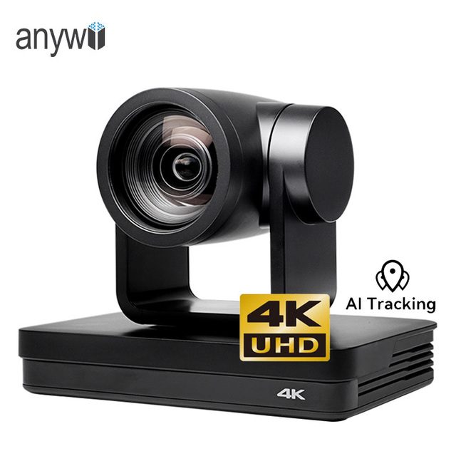 Anywii 4k Live Streaming Webcam Conference Camera Facial Recognition Webcam 4k Ai Tracking Camera 12x Zoom