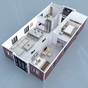 20ft 40ft casa portatile 40ft prefabbricata di lusso espandibile Bed and Breakfast contenitore casa progetto - Product Image 3