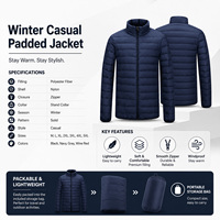 Vestes d'hiver matelassées surdimensionnées pour hommes, coupe-vent personnalisées, doudounes unies pour hommes, style OEM Designer