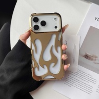 Pour Iphone 17 Air Flamme Motif 3d Texture Refroidissement Ultra Mince Téléphone étui pour Iphone 17 16 Pro Max TPU Soft Phone Case