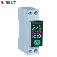 Cnfly TUYA Minuteur multifonction Compteur d'énergie Smartlife 63A 1P+N Interrupteur WIFI avec surveillance de la consommation et relais de disjoncteur MCB