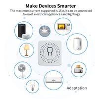 Interruptor Inteligente con Control Remoto para la Aplicación Smartlife, Compatible con Google Home/Alexa, Control por Voz, Interruptores de Pared de 2 Vías, 10A, ABS, EU, 240V