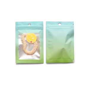 Gradient Color Aluminum <b>Foil</b> Zipper Bag Custom Size Food Grade Colorful aluminum <b>foil</b> gradient frosted <b>window</b> zipper bag - Product Image 5