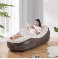 Chaise longue gonflable ergonomique pour intérieur et extérieur, fauteuil gonflable pour la lecture et le repos