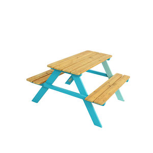 Combinación de <span class=keywords><strong>mesa</strong></span> <span class=keywords><strong>y</strong></span> silla de pícnic al aire libre de madera para niños <span class=keywords><strong>y</strong></span> muebles de jardín <span class=keywords><strong>Juego</strong></span> de Banco de patio para jugar, relajarse o cenar - Product Image 1
