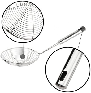 3 Cái Lọc Muôi Dây Thép Không Gỉ Skimmer <span class=keywords><strong>Spoon</strong></span> <span class=keywords><strong>Set</strong></span> Xử Lý Bếp Chiên Thực Phẩm Pasta Mì <span class=keywords><strong>Spaghetti</strong></span> Mì 32.5Cm Skimmer - Product Image 3