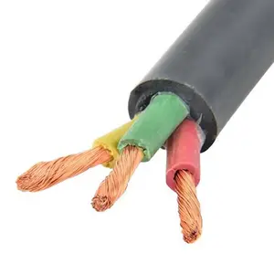copper Waterproof Rubber Insulated Flexible Cable 2core 3core 4core 1.5mm 2.5mm 4mm 6mm Yc Cabtyre Rubber Sheathed Cable