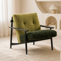Petites chaises longues vertes pour salon, chaises basses de luxe modernes et confortables, fauteuils inclinables en cuir de luxe