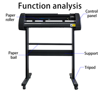 Máquina de corte automático de alta velocidad de 2 pies, software Signmaster para Pegatinas de vinilo/etiquetas/PU/máquina cortadora de película de transferencia