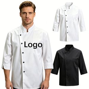 Uniforme de chef d'hôtel personnalisé avec logo imprimé pour hommes et femmes, vente en gros - Product Image 1
