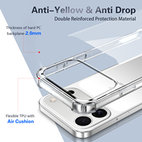 Coques de téléphone portable antichoc en TPU+Acrylique à design uni avec protection coussin d'air aux 4 coins pour iPhone 18 PRO MAX 18 17 PRO