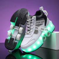 Nouveaux modèles de chaussures à roulettes pour enfants de haute qualité, quatre roues, baskets à roulettes, lumières LED, personnalisation en usine