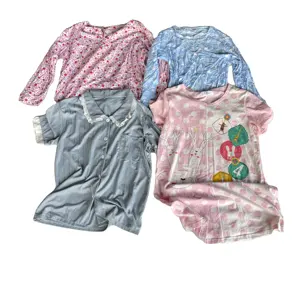 second hand women clothes bales for bed wholesale used ladies sleepwear to sleep cotton pajamas for family