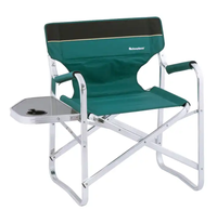 Chaise de réalisateur portable en aluminium robuste pour l'extérieur, pliable, avec table latérale