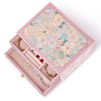 Boîte à bijoux personnalisée style cour chinoise Cadeau Collier Double couche tiroir type Collier boucles d'oreilles bague bracelet Boîte de rangement