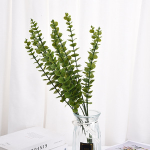 Artificial Eucalyptus Leaf Decorations 62cm High Simulation Indoor Home Wedding Decor Green <b>Plastic</b> <b>Plant</b> Arrangement - Product Image 3