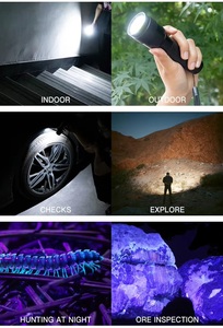 Nhà sản xuất tùy chỉnh Hợp kim nhôm Led 395nm Blacklight <span class=keywords><strong>UV</strong></span> đèn pin cho cắm trại - Product Image 6