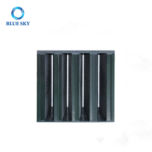 Nhà Máy Giá hiệu quả cao H13 H14 công nghiệp khung nhựa v-ngân hàng thông gió HEPA than hoạt tính lọc không khí HVAC - Product Image 3