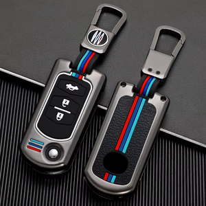 Accesorios automotrices <span class=keywords><strong>Interior</strong></span> Metal + silicona Flip plegable funda para llave de coche Protector de llavero sin llave adecuado para <span class=keywords><strong>Mazda</strong></span> - Product Image 4