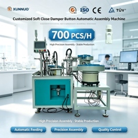 Machine d'assemblage de amortisseurs à fermeture douce XUNNUO 800W robuste et personnalisée, entraînée par moteur PLC, multi-tension, bouton automatique, garantie 1 an