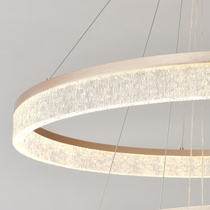Multi Layered Circular Led Chandelier Round Remote Control For Living Room <b>Dining</b> Room Bedroom Home <b>Lighting</b> Fixture - Product Image 4