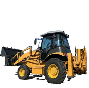 Integración de cargador de excavadora de ruedas, excavación frontal y cargador de ruedas de carga trasera a la venta aplicable para granjas, trabajos pequeños