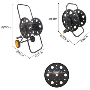 Nouvelle mise à niveau Rail <span class=keywords><strong>de</strong></span> guidage PP <span class=keywords><strong>enrouleur</strong></span> <span class=keywords><strong>de</strong></span> tuyau avec poignée Portable jardin facile à rétractable voiture Pet lavage eau tuyau bobine ensembles - Product Image 4
