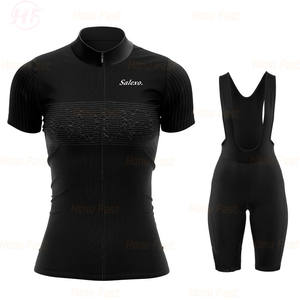 Dames Racefiets Fietskleding Set Ademend Snel Droog <span class=keywords><strong>Jersey</strong></span> En Gewatteerde <span class=keywords><strong>Shorts</strong></span> Mtb Outfit Voor Racen Of Training - Product Image 3