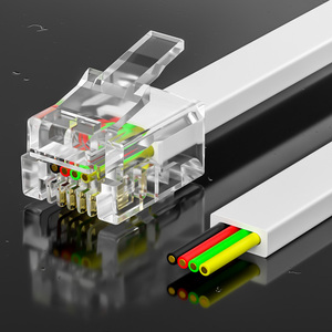 Chất lượng cao RJ11 RJ12 6P4C nối cắm 4 pin Modular điện thoại jack trong suốt mạ vàng Nam Nữ <span class=keywords><strong>adapter</strong></span> - Product Image 3