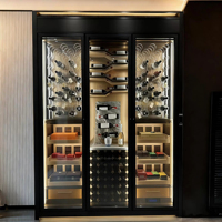 Armoire à vin et support en acier inoxydable, présentoir de rangement pour bouteilles en métal pour hôtel, bar, restaurant, porte-bouteilles antirouille