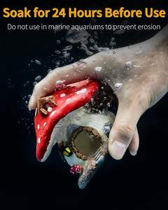 Acuario Casa de setas Casa de simulación de cerámica pecera decoración paisaje acuario peces y camarones escondite Cueva de desove - Product Image 6