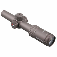 Lunette de visée compacte en aluminium Victoptics S6 1-6x24 noire/marron brûlé avec réinitialisation zéro et verrouillage des tourelles pour la chasse/le tir
