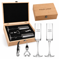 Ensemble de flûtes à champagne personnalisées avec logo, verres à toast de mariage personnalisés avec boîte cadeau en bois pour la célébration des fiançailles