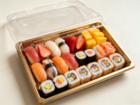 Emballages alimentaires en plastique de qualité alimentaire de style japonais pour sushis, boîtes d'emballage pour sushis à emporter de Foshan