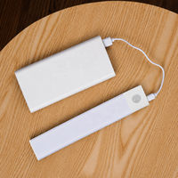 Lumière LED rechargeable ultra-fine pour armoire, détecteur de mouvement, éclairage sans fil sous l'armoire pour cuisine, placard