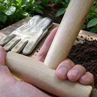 Fabricants chinois d'outils à main : Piqueur de jardin à manche en bois, pointe pour semis, pour la plantation de bulbes, la semence et le repiquage
