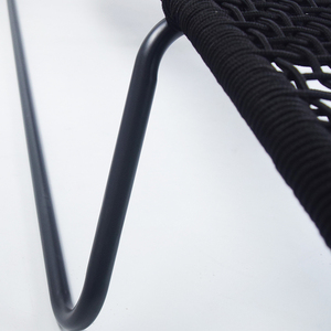 Corde à dos fixe tissage chaise longue chaise longue empilable plage piscines hôtels restaurants parcs villas gymnases en métal - Product Image 4