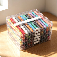 Marqueur acrylique liquide direct avec capuchon codé par couleur, pointe pinceau souple, encre superposable, marqueurs d'art pour artistes et étudiants