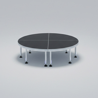 Plateforme de scène portable en aluminium 4'x4' pour événements de concert en intérieur/extérieur