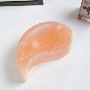 Bol Taiji en Sélénite Orange Polie, Style Feng Shui, Pierre Naturelle Façonnée, Artisanat de Guérison, en Gros - Product Image 3