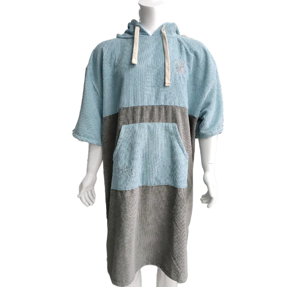 Poncho personnalisé multi-usages vacances vente en gros famille Poncho serviette impression personnalisée plage Guangzhou microfibre absorbant l'eau