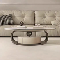 Ensemble de tables basses de salon en pierre, design minimaliste de luxe moderne, style italien créatif et simple, en vente