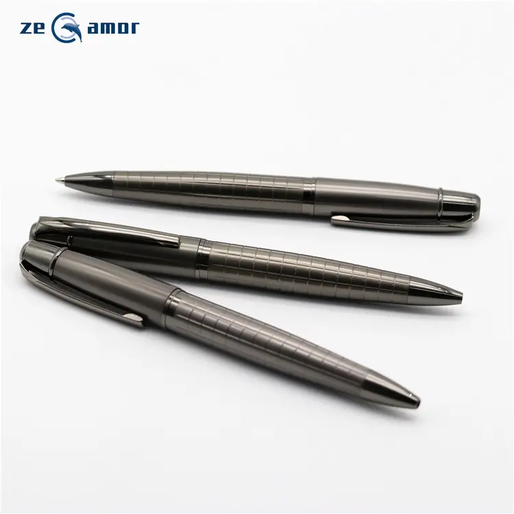 Boligrafo de alta qualidade, caneta de rolo de metal personalizada