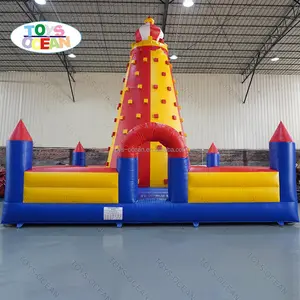 Fabbrica su misura commerciale PVC giochi all'aperto per bambini e adulti gonfiabile parete di arrampicata per la vendita