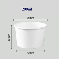 Gobelets à crème glacée jetables personnalisables pour desserts, gelato, friandises glacées, petits gobelets en papier, gobelets de dégustation