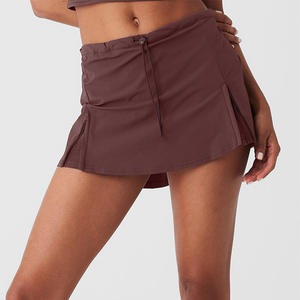 Aoyema Tennies Sports Wear Blank Benutzer definierte Half Zip Pullover Damen Trainings anzug Quick Dry Crop Top Wind breaker Shorts <span class=keywords><strong>2</strong></span>-teilige Sets - Product Image 6