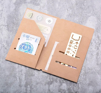 Porte-cartes de visite en papier kraft personnalisé, pochette pour cartes en papier, dossier décoratif