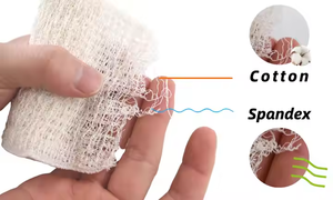 निर्माता कस्टम उच्च लोचदार क्रीप पट्टी के लुभावनीय चिकित्सा घाव देखभाल लोचदार पट्टी लाल रेखा - Product Image 4