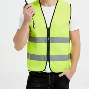 Chaleco de seguridad de algodón transpirable personalizable con función reflectante Hi Vis suave y resistente al viento puede imprimir logotipo personalizado - Product Image 5