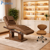 Fauteuil de soin esthétique de luxe électrique réglable avec appui-tête